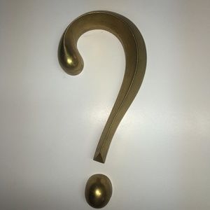 WHITE or BRONZE Ballard Designs Question Mark NEW